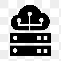 Cloud network png flat icon, transparent background