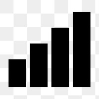 Bar chart png flat icon, transparent background