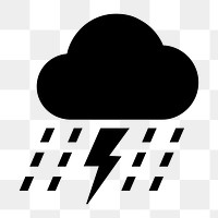Rainy png flat icon, transparent background