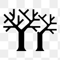 Trees png flat icon, transparent background