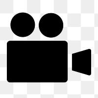 Video camera png flat icon, transparent background