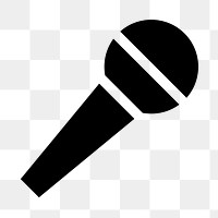 Microphone png flat icon, transparent background