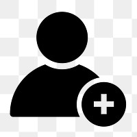 User profile png flat icon, transparent background