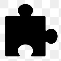 Puzzle piece png flat icon, transparent background