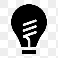 Light bulb png flat icon, transparent background