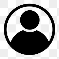 User profile png flat icon, transparent background