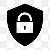 Cybersecurity png flat icon, transparent background