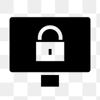 Cybersecurity png flat icon, transparent background