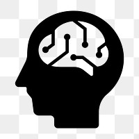 Brain png flat icon, transparent background