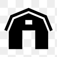 Barn png flat icon, transparent background