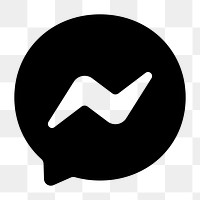 Facebook Messenger flat icon png, transparent background. BANGKOK, THAILAND, 3 MARCH 2023