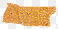 Washi tape png Gustav Klimt's Beethoven Frieze sticker, transparent background, remixed by rawpixel