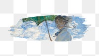 Madame Monet png brush stroke sticker, transparent background. Famous art remixed by rawpixel.