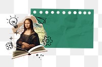 Mona Lisa png paper note sticker, transparent background. Leonardo da Vinci art remixed by rawpixel.