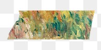 Png Two Women in a Landscape washi tape sticker, Pierre-Auguste Renoir's artwork, transparent background, remixed by rawpixel