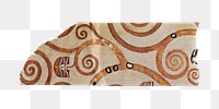 Washi tape png Gustav Klimt's The Tree of Life artwork sticker, transparent background, remixed by rawpixel