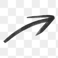 Right arrow png squiggle sticker, transparent background