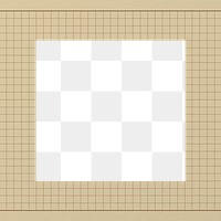 PNG beige grid frame, transparent design