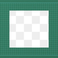 Green grid frame png, transparent design