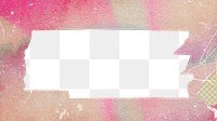 PNG pink rectangle frame sticker, transparent background