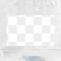 Off-white frame png paper texture sticker, transparent background