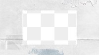 Off-white frame png paper texture sticker, transparent background