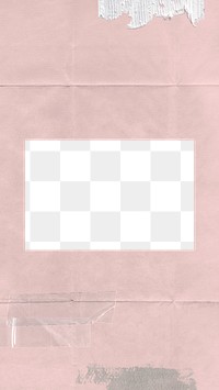 Pink frame png rectangle sticker, transparent background