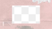 PNG pink rectangle frame sticker, transparent background