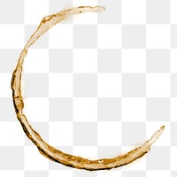Coffee cup stain png element, transparent background