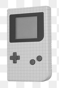 Handheld game png console collage element, transparent background