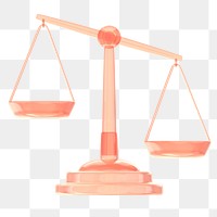 Justice scale png collage element, transparent background