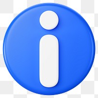 PNG 3D information icon transparent background