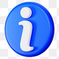 PNG 3D information icon transparent background