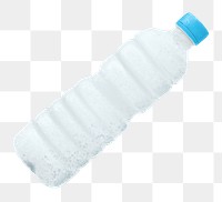 Plastic bottle png sticker, trash pollution illustration, transparent background