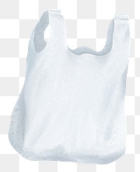 Plastic bag png sticker, trash pollution illustration, transparent background