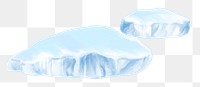 Arctic ice png sticker, nature illustration, transparent background