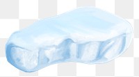 Melting ice sheet png sticker, nature illustration, transparent background