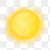 Bright sun png sticker illustration, transparent background