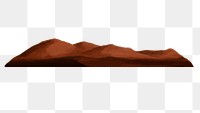 Brown hills border png sticker, transparent background