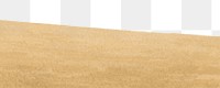 Beige field border png sticker, transparent background