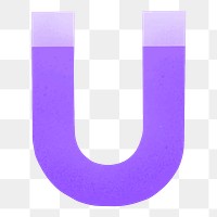 U magnet png, transparent background