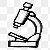 Microscope camera png doodle, transparent background