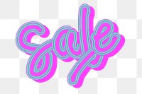 Sale word png pink, transparent background