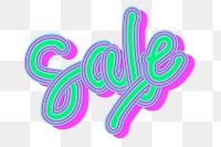 Sale word png green, transparent background