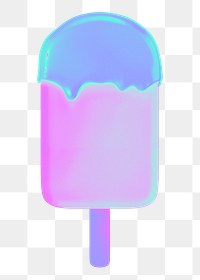 Ice cream png 3D gradient, transparent background