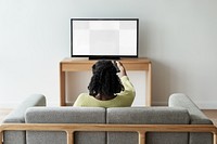 TV png mockup, transparent design