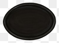 Black plate png, transparent background