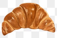 Croissant png sticker, homemade pastry, transparent background