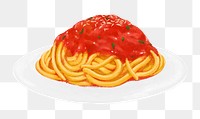 Spaghetti bolognese png food illustration, transparent background