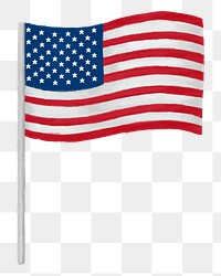 American flag png sticker, transparent background